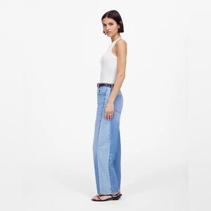 Madewell Pieced Barrel Leg Jeans in Redlands Wash